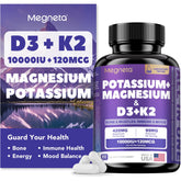 Capsules Megneta D3 K2 MK7 pour énergie quotidienne et soutien osseux.