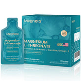 MEGNETA Magnesium L‑Thréonate en flacon liposomal pour une absorption améliorée.