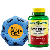 ME GUSTA SHOP Spring Valley Potassium Caplets 99 mg - bouteille claire et pratique