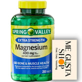 ME GUSTA SHOP Spring Valley Magnésium 400 mg – bouteille pratique pour quotidien