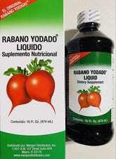 Menper Rabano Yodado bouteille versement pratique pour supplémentation quotidienne.