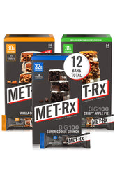 MET-Rx Big 100 Croquant Biscuit – emballage pratique pour une collation rapide.