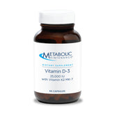 Metabolic Maintenance D3 K2 MK7: bouteille en gros plan, soutien immunitaire potentiel et bien-être.