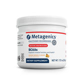 Flacon Metagenics BCAAs poudre orange-mangue pour récupération musculaire possible après l’entraînement