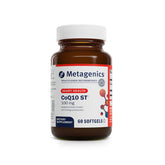 Metagenics CoQ10 ST-100, bouteille softgel, soutien potentiel énergie et cœur.