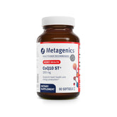 Metagenics CoQ10 ST-200 – bouteille et capsules molles soutiennent énergie et cœur.