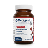 Metagenics Glucosamine Sulfate, bouteille et étiquette visibles, soutien potentiel des articulations.