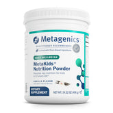 MetaKids Metagenics Poudre Vanille prête à mélanger dans l'eau, soutien pratique pour le goûter.
