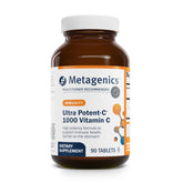 Metagenics Ultra Potent-C 1000 — flacon et comprimés, soutien immunitaire potentiel au quotidien.