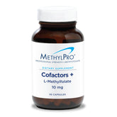MethylPro Cofactors + L-Methylfolate: bouteille et gélules pour soutenir la méthylation et l'humeur.