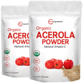 Micro Ingredients acérola poudre pack bio 2: soutien potentiel immunitaire.