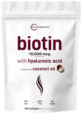 Gélules Micro Ingredients biotine et acide hyaluronique pour cheveux et peau