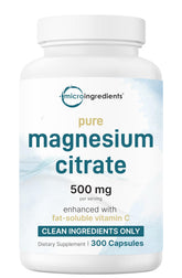 Micro Ingredients – bouteille magnésium citrate 500 mg, facile à intégrer dans votre routine quotidienne.