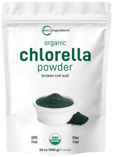 Micro Ingredients chlorelle: poudre à membrane cassée pour une absorption potentielle accrue dans vos boissons.