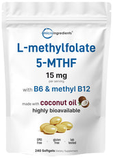 Micro Ingredients L-Methylfolate: capsules molles avec huile de coco pour absorption améliorée