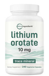Capsules Lithium Orotate Micro Ingredients montrant le format pratique et l'équilibre potentiel