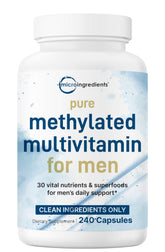 Micro Ingredients Multivitamine méthylée pour homme – bouteille, soutien quotidien d'énergie et vitalité.