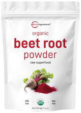 Poudre de betterave Micro Ingredients avec scoop inclus, pratique pour des portions exactes.