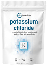 Micro Ingredients poudre-potassium-chlorure-1kg prête à l'emploi pour l'hydratation.