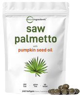 Bouteille Micro Ingredients Saw Palmetto avec huile de graines de citrouille, usage quotidien