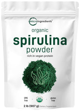Micro Ingredients spiruline poudre emballage 2 lb prête à mélanger