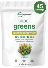Micro Ingredients Super Greens poudre 1lb – boost nutritionnel pour démarrer la journée.
