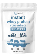 Micro Ingredients protéine whey instantanée 2 livres, emballage pratique pour le rangement