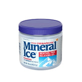 Gel Mineral Ice en pot 16 oz, soulage rapidement les douleurs musculaires sans gras.