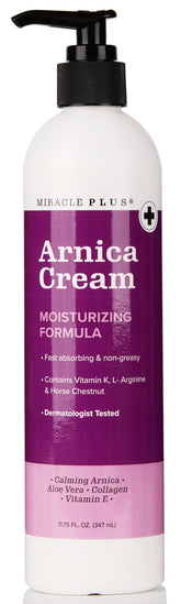 Miracle Plus Arnica Cream - bouteille, soulage les bleus et l’enflure.