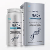 MISS PEP NAD+ montre la bouteille et son étiquette, symbole de qualité et de transparence