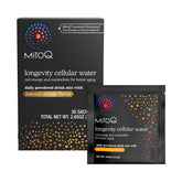 MitoQ Longevity sachet orange — mélange facile pour énergie et vitalité au quotidien.