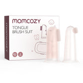 Brosse doigt bébé Momcozy ensemble 2 pièces pour un nettoyage en douceur.