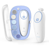 Momcozy lime-ongles bebe electrique bleue — soin doux des ongles.