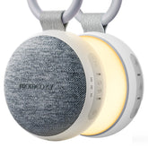 Momcozy boîte sonore portable avec veilleuse ambre, idéale sur poussette pour des siestes calmes.