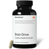 Momentous Brain Drive : bouteille ouverte, accès rapide pour la routine matinale.