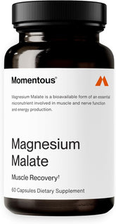 Momentous Magnésium Malate – bouteille 60 capsules, soutien énergie et performance musculaire.