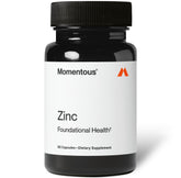 Momentous Zinc Picolinate, bouteille : absorption améliorée et soutien immunitaire potentiel.