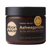 Moon Juice Ashwagandha KSM-66, poudre brute, soutien potentiel au focus et humeur.