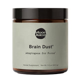 Moon Juice Brain Dust – Bouteille prête à soutenir la concentration et la clarté mentale.