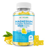 MOORGUMY gommes magnésium flacon, soutien quotidien et goût citron.
