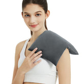 Coussin MORLIDEN chauffant au micro-ondes avec housse lavable gris, pour le cou et les épaules.