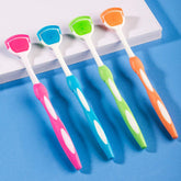 MR LION brosse-langue ensemble 4 couleurs, pratique pour l'hygiène buccale quotidienne.