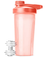 Mr. Pen bouteille shaker corail rose avec capuchon à vis, pratique pour shakes quotidiens.