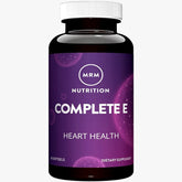 MRM Complete E — bouteille montrant la formule vitamine E complète et son étiquette antioxydant.