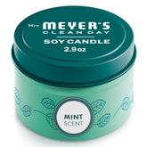 MRS MEYER'S CLEAN DAY bougie menthe en tin, ambiance fraîche pour le ménage
