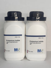 MS Finechem iodure de potassium cristaux haute pureté, idéal pour la chimie analytique en laboratoire.