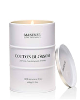 Bougie M&SENSE coton-fleurie: diffusion délicate pour une ambiance cosy