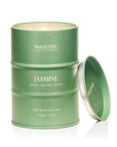 Bougie M&SENSE jasmin pour aromathérapie et ambiance apaisante.