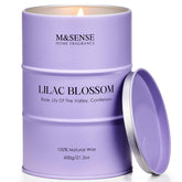 M&SENSE Lilas bougie dans coffret cadeau, parfum apaisant idéal pour offrir