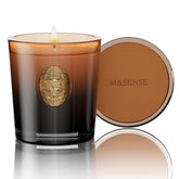 M&SENSE Bougie Soja Acajou Santal Noir: ambiance chaleureuse durable.